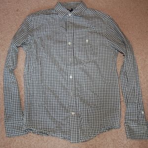 Green Flannel Button Up